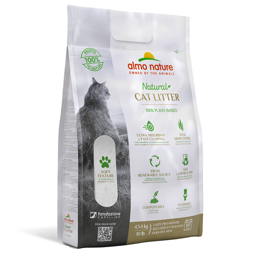 AREIA PARA GATO 100% VEGETAL ALMO NATURE - GRÃO FINO