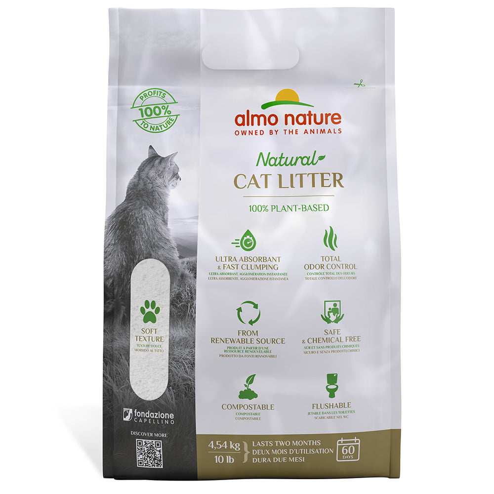 AREIA PARA GATO 100% VEGETAL ALMO NATURE - GRÃO FINO