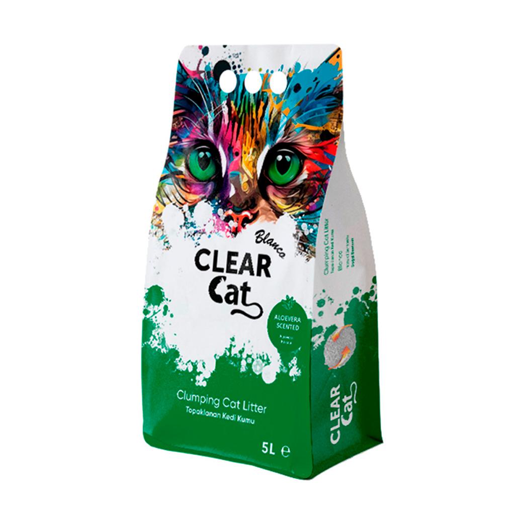 AREIA ULTRA-AGLOMERANTE ALOE VERA 5L - CLEAR CAT BLANCO