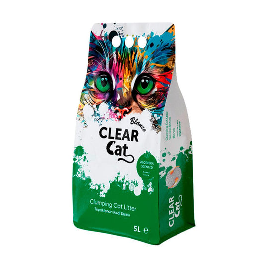 AREIA ULTRA-AGLOMERANTE ALOE VERA 5L - CLEAR CAT BLANCO