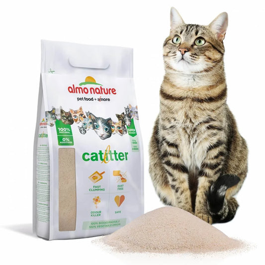 AREIA PARA GATO 100% VEGETAL ALMO NATURE - GRÃO FINO