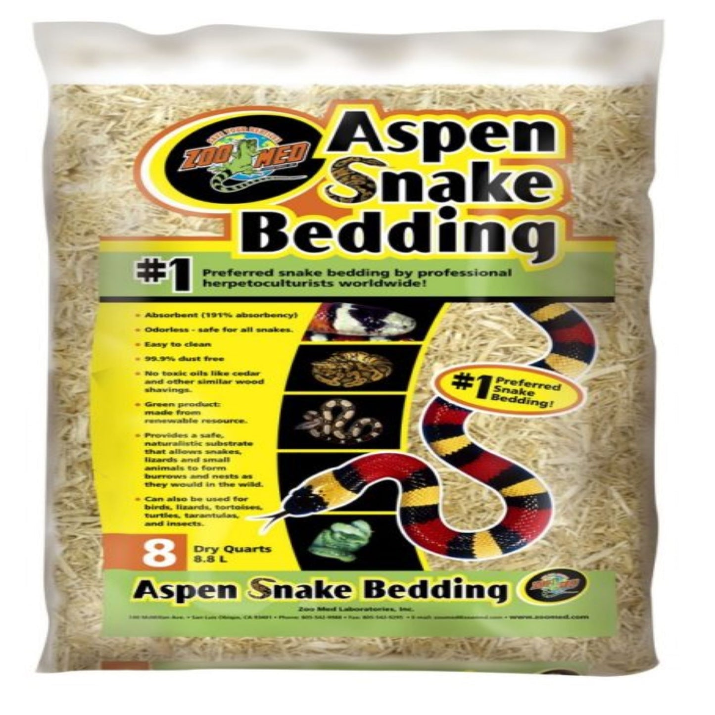 SUBSTRATO NATURAL PARA TERRÁRIO ASPEN SNAKE BEDDING - ZOOMED
